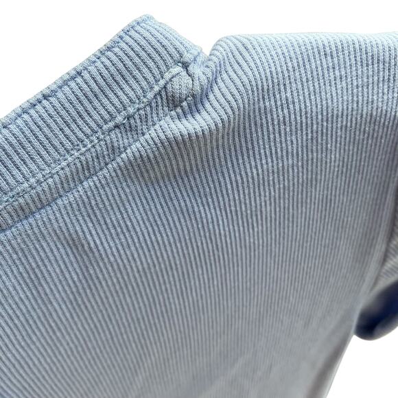 Anthropologie Pilcro XXS The Andie Ribbed Henley Top Short Sleeve Light Blue - Picture 14 of 16